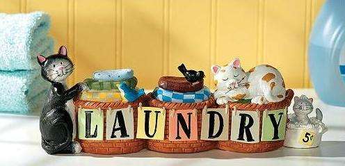 ** READ BEFORE BIDDING ** Laundry Cats Shelf Sitter