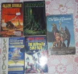 5 Books ,The Ultimate Bike Path,Labyrinth of Night,Greenmantle,The Way of the Warrior,The War of Pow