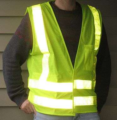 100% POLYESTER SAFETY REFLECTIVE VEST - XL