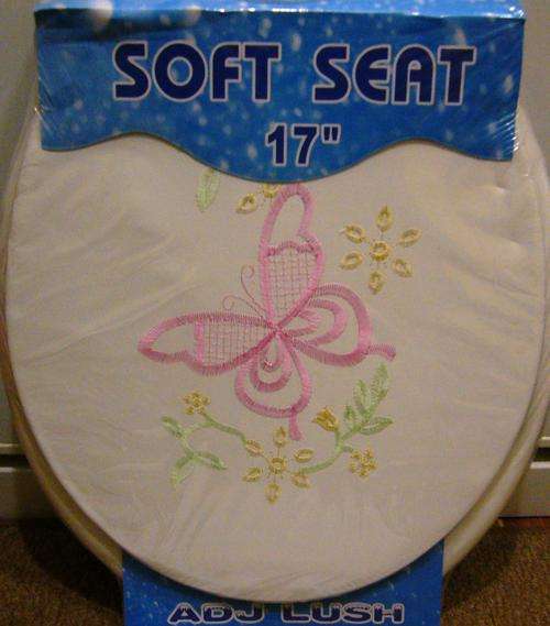 WHITE 17" SOFT SEAT TOILET COVER