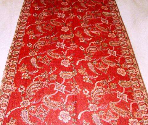 RED & GOLD PASHMINA SILK SHAWL
