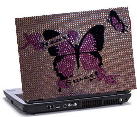 BUTTERFLY BLING LAPTOP STICKER