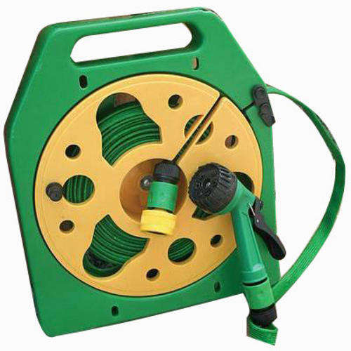 50 FEET ROLE FLAT HOSE WITH STORAGE REEL AND FREE SPRAYER