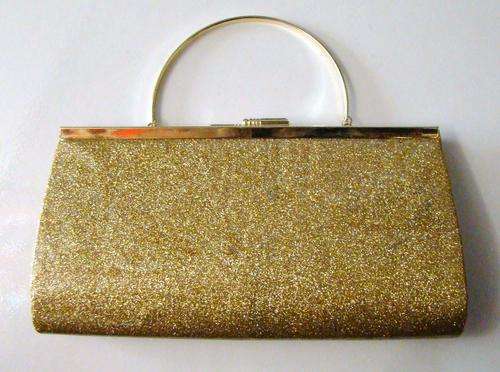ELEGANT GOLD GLITTER CLUTCH BAG + FREE XMAS GIFT