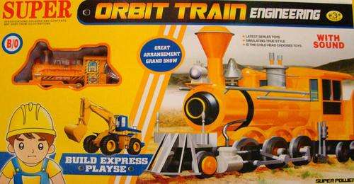 LARGE BATTERY OPERATED SUPER ORBIT TRAIN SET + FREE XMAS GIFT