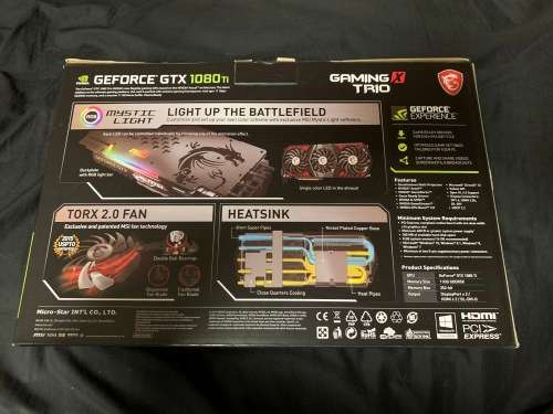 MSI Gaming X Trio GeForce 1080Ti 11GB