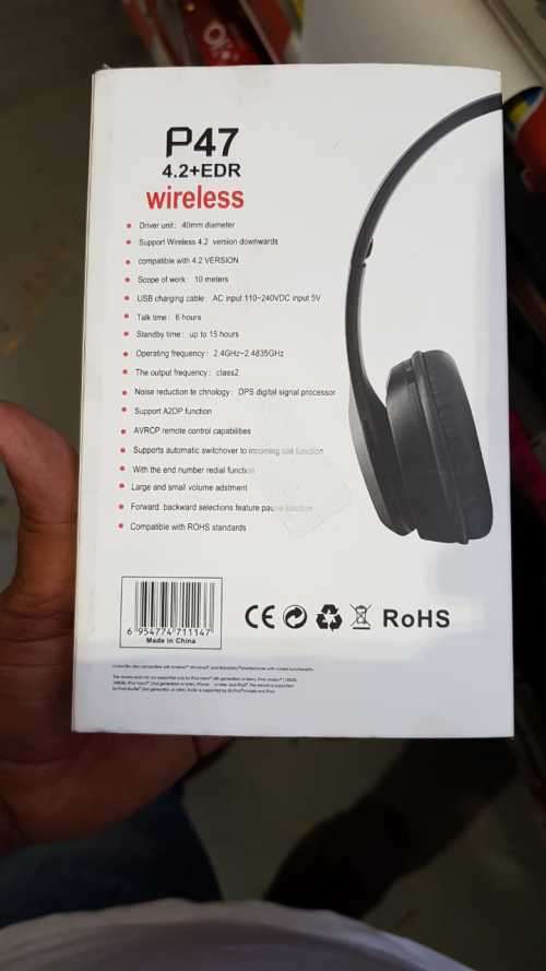 P47 WIRELESS HEADPHONE