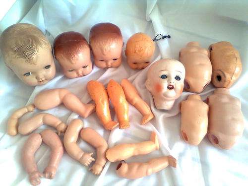 Job Lot Doll Parts for the Restorer