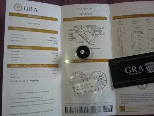 8.0mm 2.0ct White Loose Moissanite Stone Diamond GH VVS1 With GRA Certificate `2 Available`