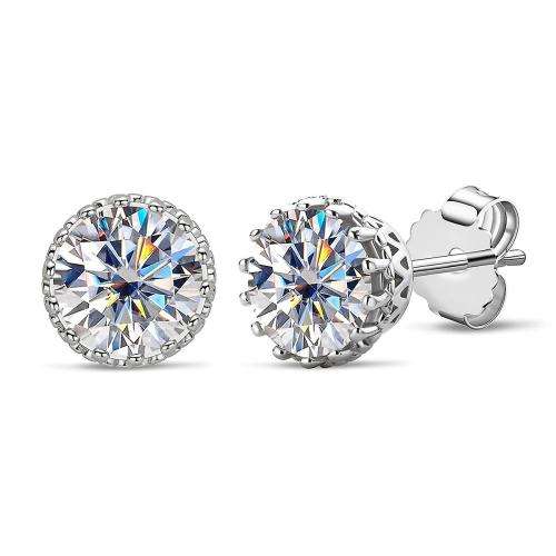 8.0mm 2.0ct White Loose Moissanite Stone Diamond GH VVS1 With GRA Certificate `2 Available`