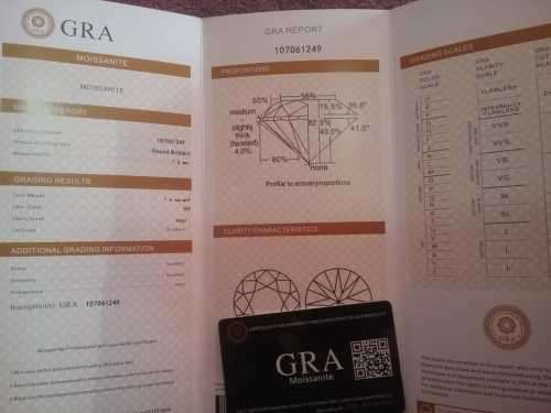 White 7.5MM/1.50CT GH Color VVS1 Round Moissanite Stone Loose Gemstone`2 Available` With Certificate