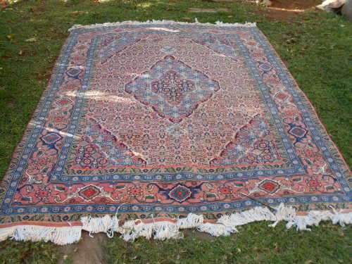 WHAT A BEAUTY!! AN EXCEPTIONAL LARGE PERSIAN TABRIZ CARPET 277 X 200 BIRDS FLORAL BLUES ETC. WOW!!