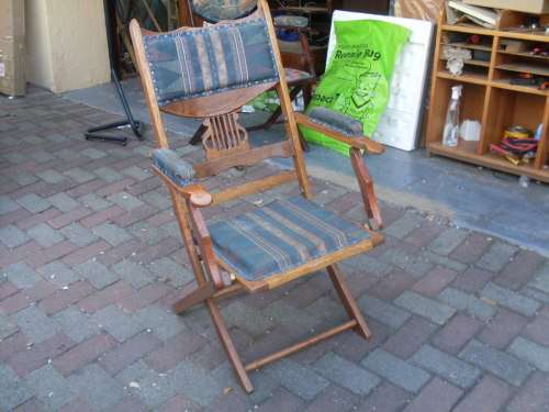 GOING EDWARDIAN HERE! ANTIQUE LYRA BACK FOLDING CHAIR (BEDROOM OR OTHER!) HAS UPHOLSTERY