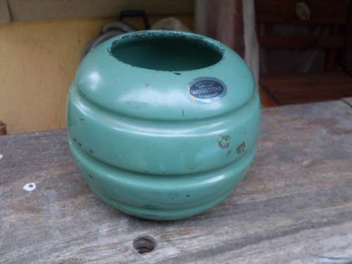 2ND OF THE NEVER SEEN BEFORE VINTAGE SOUTH AFRICAN HAND MADE WOODSTONE (SLATE) HEAVY GREEN VASE