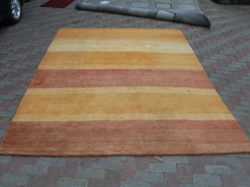 GORGEOUS CONTEMPORARY COLOURS OF SUNSET / SUNRISE LARGE HAND MADE CARPET (INDO GABEH???) WOOL!