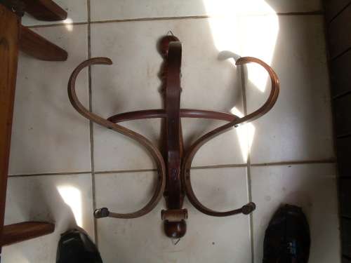 ASSUMED VINTAGE, BENTWOOD WALL HANGING HAT STAND