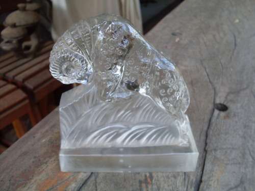 ASSUMED VINTAGE NICELY DETAILED APPARENTLY CZECHOSLAVAKIAN LARGE? RAM PAPERWEIGHT