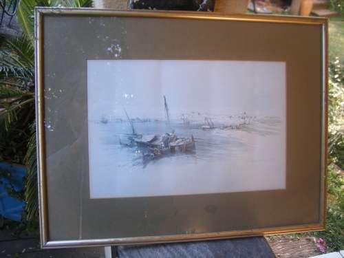VINTAGE FRAMED PRINT OF NEAR EAST. ORIGINAL BY FAMED SCOTTISH ARTIST DAVID ROBERTS RA 1796-1864