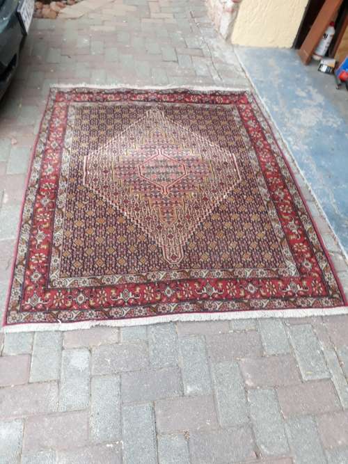 FOR DESIREE EKSTEEN SANANDAJ (SENNEH) PERSIAN RUG FROM NORTH IRAN GEOMETRIC WITH HERATI DESIGN WOW!