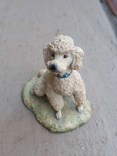 INCREDIBLE DETAIL OLDER BORDER FINE ARTS SCOTLAND 1983 RAY AYRES SEATED POODLE DOG ORNAMENT