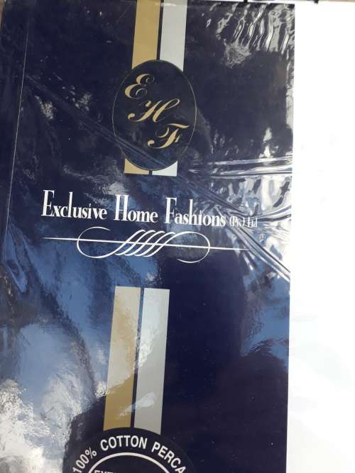 NEW IN PACKET (PREVIOUSLY OWNED) BEAUTIFUL 100% WHITE COTTON PERCALE FITTED DOUBLE SHEET EHS