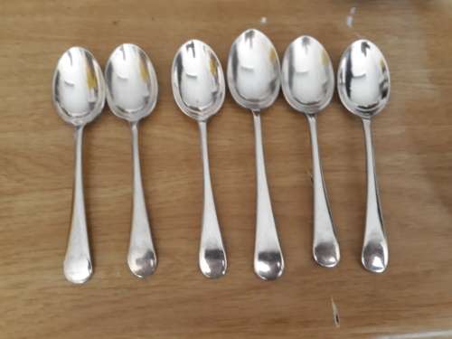VERY NICE SET OF SIX VINTAGE/ANTIQUE EPNS A1 TEASPOONS