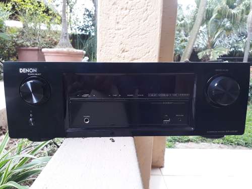 4 MR_TABLET WOW, FANTASTIC BLACK DENON SURROUND RECEIVER (AMPLIFIER) MODEL AVR-X520BT. 7 MONTHS OLD