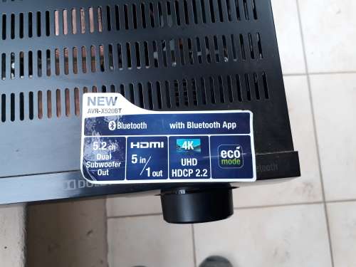 4 MR_TABLET WOW, FANTASTIC BLACK DENON SURROUND RECEIVER (AMPLIFIER) MODEL AVR-X520BT. 7 MONTHS OLD