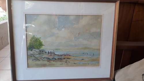 FRAMED & STUNNING SIGNED WATERCOLOUR OF CHILDREN PLAYING, UK ARTIST