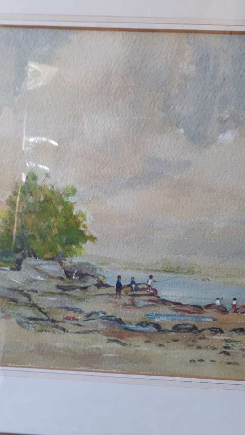 FRAMED & STUNNING SIGNED WATERCOLOUR OF CHILDREN PLAYING, UK ARTIST