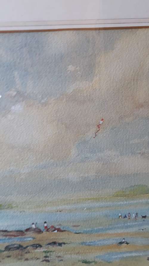 FRAMED & STUNNING SIGNED WATERCOLOUR OF CHILDREN PLAYING, UK ARTIST