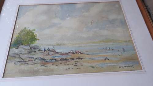 FRAMED & STUNNING SIGNED WATERCOLOUR OF CHILDREN PLAYING, UK ARTIST