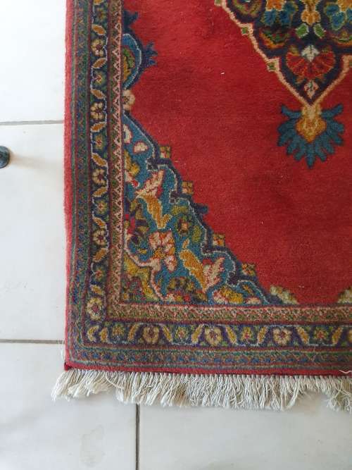 BEAUTIFUL BRIGHT HAND KNOTTED GEOMETRIC FLORAL PERSIAN SAROUK RUG