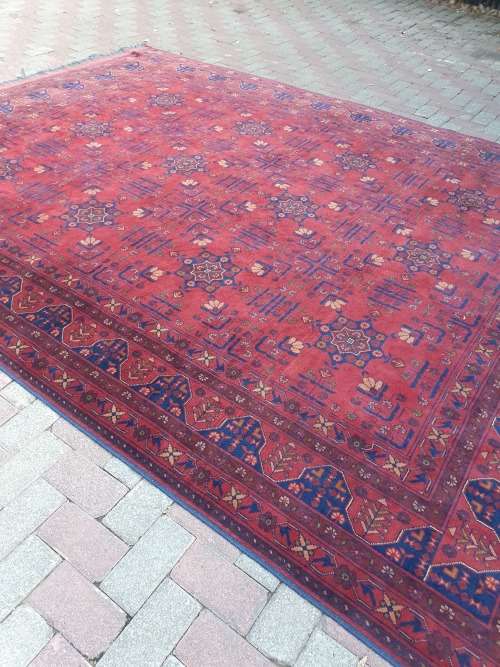 STUNNING LARGE FINELY HAND KNOTTED AFGHAN ORIENTAL KHAL MOHAMMADI CARPET WITH UNDERFELT