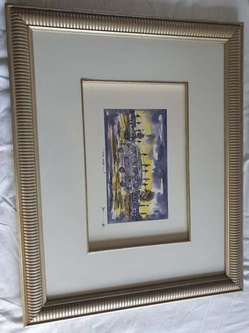 lOVELY MIXED MEDIA ARTWORK BY CONTEMPORARY SOUTH AFRICAN ARTIST THANDO NGWENYA "ZOLA BUDD"