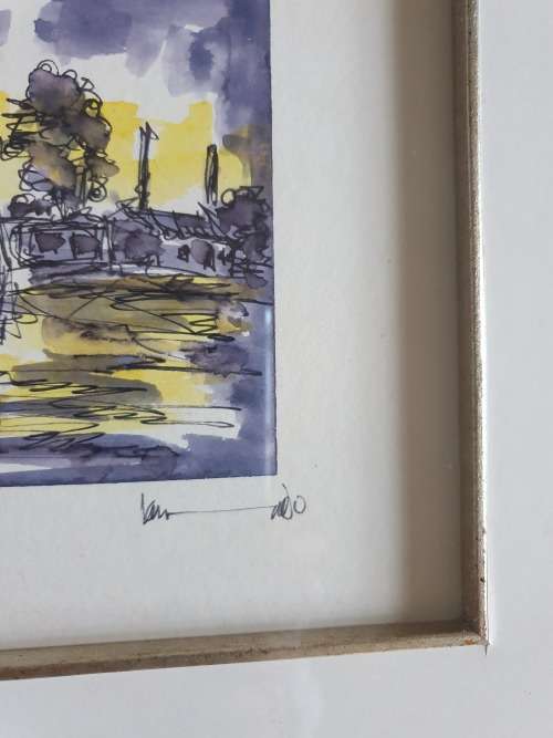 lOVELY MIXED MEDIA ARTWORK BY CONTEMPORARY SOUTH AFRICAN ARTIST THANDO NGWENYA "ZOLA BUDD"