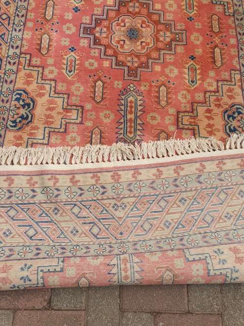 GORGEOUS AS NEW HAND KNOTTED ORIENTAL SINKIANG CARPET / RUG GEOMETRIC FLORAL
