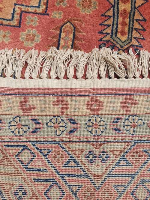 GORGEOUS AS NEW HAND KNOTTED ORIENTAL SINKIANG CARPET / RUG GEOMETRIC FLORAL