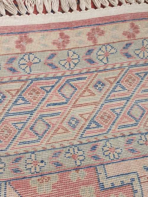 GORGEOUS AS NEW HAND KNOTTED ORIENTAL SINKIANG CARPET / RUG GEOMETRIC FLORAL