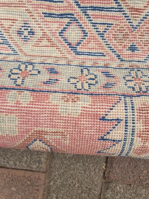 GORGEOUS AS NEW HAND KNOTTED ORIENTAL SINKIANG CARPET / RUG GEOMETRIC FLORAL