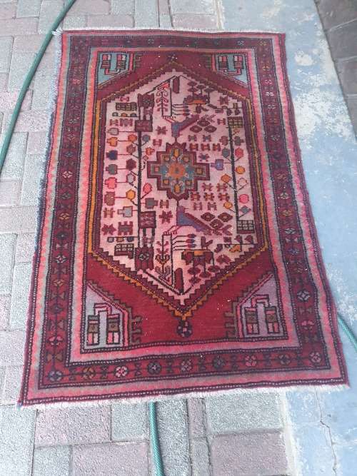REDUCED LUSH and PLUSH PERSIAN HAND KNOTTED RUG, GEOMETRIC, FLORAL and ANIMALS