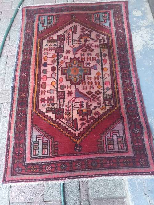 REDUCED LUSH and PLUSH PERSIAN HAND KNOTTED RUG, GEOMETRIC, FLORAL and ANIMALS