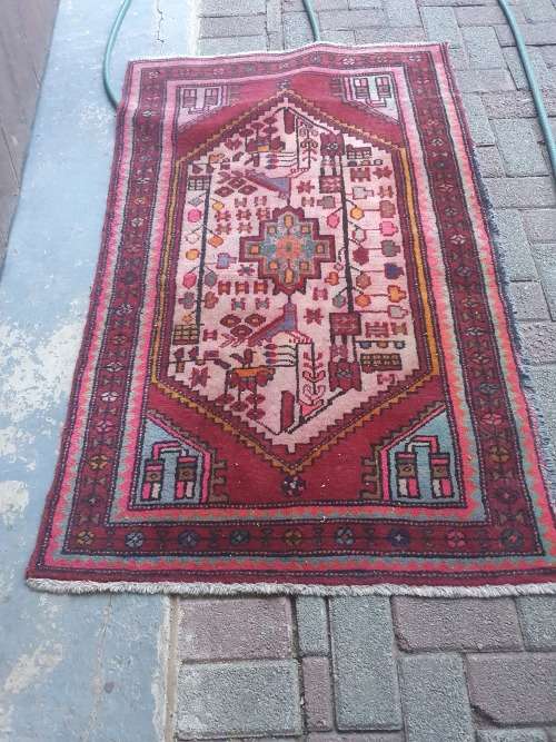 REDUCED LUSH and PLUSH PERSIAN HAND KNOTTED RUG, GEOMETRIC, FLORAL and ANIMALS