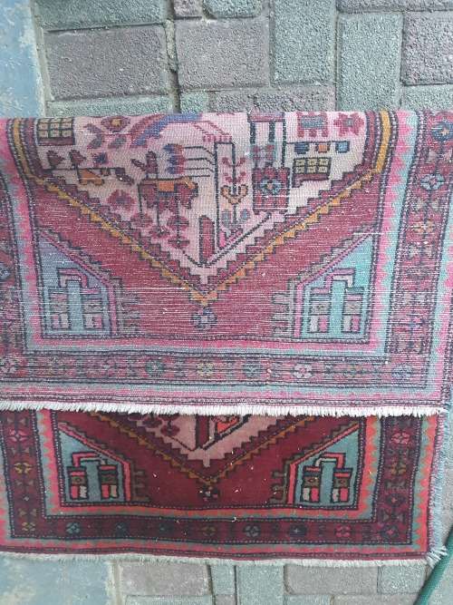 REDUCED LUSH and PLUSH PERSIAN HAND KNOTTED RUG, GEOMETRIC, FLORAL and ANIMALS