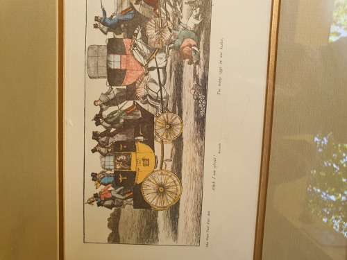 Vintage framed colour lithograph after John Paul A trip to Brighton Plate 2