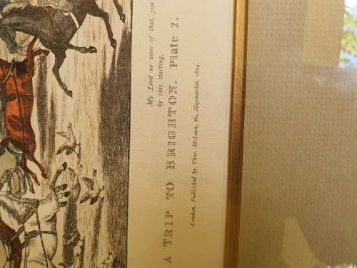 Vintage framed colour lithograph after John Paul A trip to Brighton Plate 2