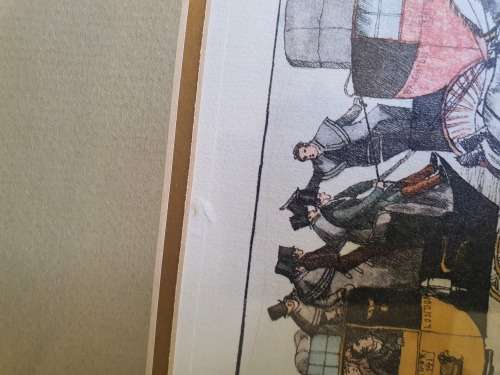 Vintage framed colour lithograph after John Paul A trip to Brighton Plate 2