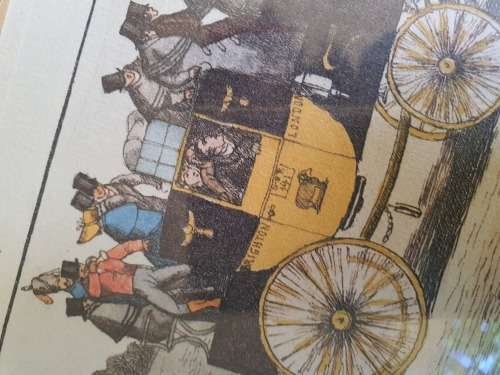 Vintage framed colour lithograph after John Paul A trip to Brighton Plate 2