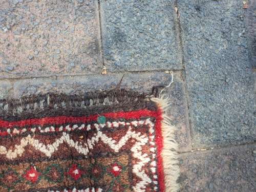 for Fanie Lovely hand knotted tribal persian rug bright colours with bird & Mehrab detail