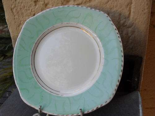 BURLEIGH WARE ART DECO 1930'S "BALMORAL" CAKE/SIDE PLATE